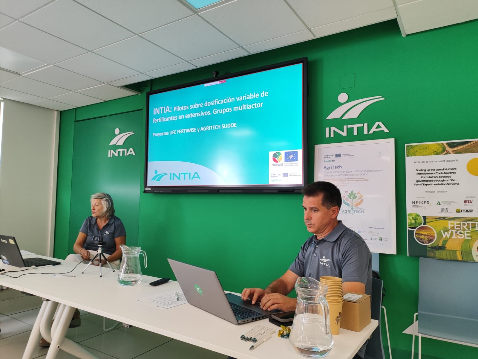Presentación de INTIA sobre los pilotos de dosificación variable de fertilizantes en la jornada SATIVUM